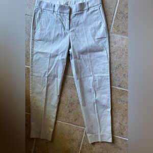 J . Crew - Woman’s cream khaki stretch crop pants, Size: 4